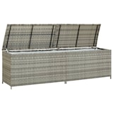 thumbnail of Helloshop26 - Cassetta portaoggetti per mobili da giardino in resina intrecciata 200 x 50 x 60 cm grigio 02_0013122