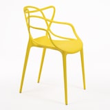 thumbnail of Gelber Stuhl im italienischen Design von Thonet, 55 x 47 x 84 cm