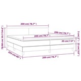 thumbnail of Décoshop26 - Cadre de lit LED avec sommier tête de lit matelas 200x200 cm tissu gris foncé TDL0208312