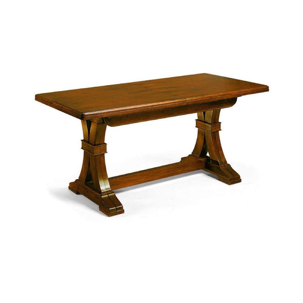 shopinnovativo -Tavolo allungabile con 4 allunghe da 45 fino 360 cm in legno massello e mdf con rifinitura in noce 180x100x75 H chiuso