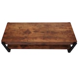 thumbnail of TV-Rack HWC-L53, Fernsehtisch Lowboard TV-Tisch, Metall 42x120x44cm ~ dunkle Wildeiche