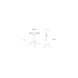 thumbnail of Lot de 2 tables d’extérieur rondes pliantes de 60 cm Sky Table Blanc
