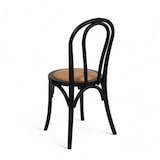 thumbnail of Chaise de bistrot LEVIS - Noire - Assise tressée