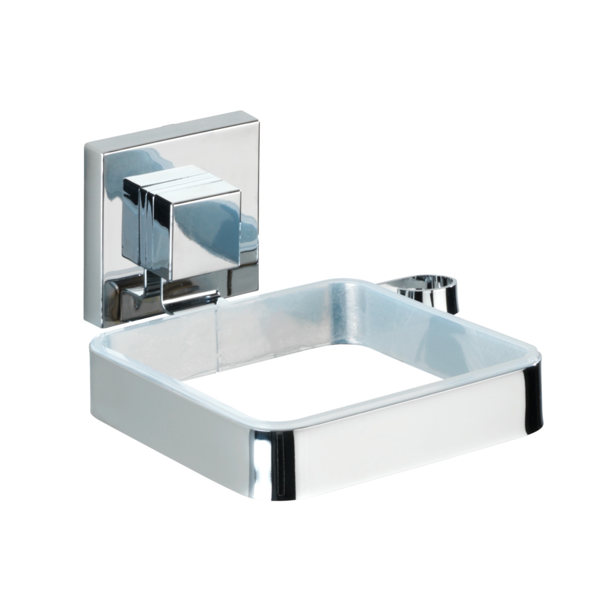 WENKO Vacuum-Loc Haartrocknerhalter Mod. Quadro Edelstahl, Befestigen ohne bohren
