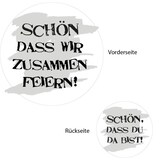 thumbnail of Bierdeckel aus Filzpappe/Karton, "Schön, dass...", Ø 107 mm, rund, 100 Stück - Mank