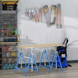 thumbnail of HOMCOM Set 2 Cavalletti da Lavoro Pieghevoli Altezza Regolabile