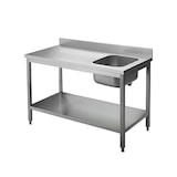 thumbnail of Chef-Tisch mit Aufkantung B 120cm - Becken links