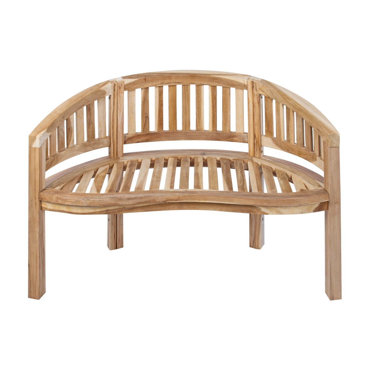 Gartenbank Bananenbank Teak 120 cm 2 Sitzer Bananenbank BANANA