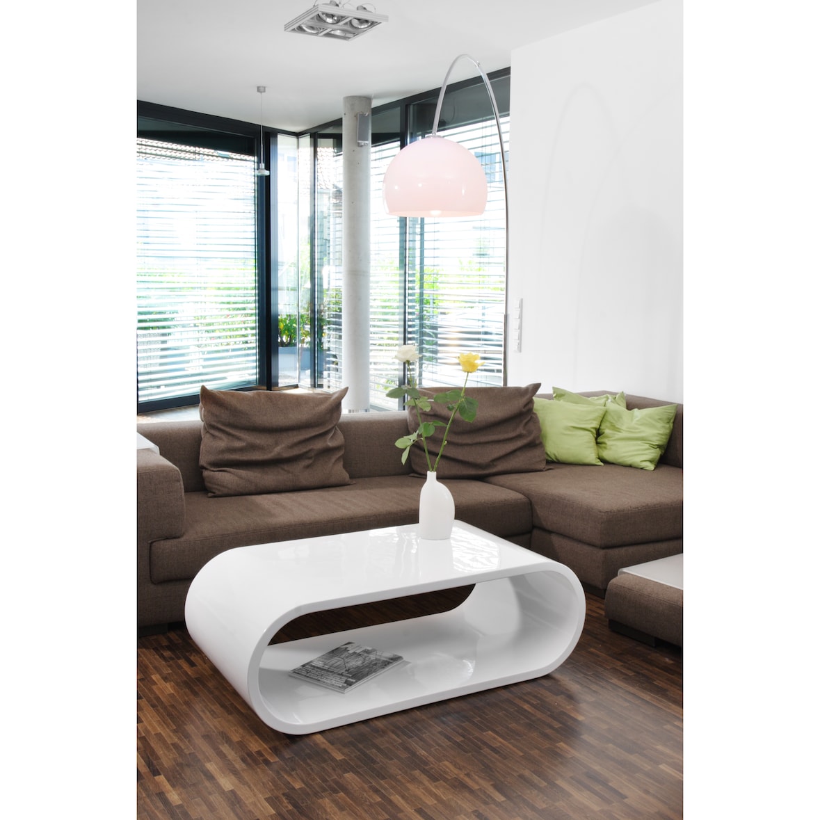 SalesFever salontafel rechthoekig | hoogglans gelakt | MDF hout | B 120 x D 60 x H 40 cm | wit