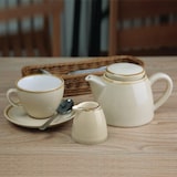 thumbnail of 6 Olympia Kiln Cappuccinotassen Sandstein | 23cl | Porzellan | Tassen