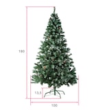 thumbnail of tectake Árvore de Natal artificial com pinhas suporte de metal 180 cm  Verde