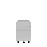 thumbnail of Lüllmann® Rollcontainer, Seitengriffleiste, 2 Schubladen, Utensilienauszug, 620 x 400 x 590 mm, lichtgrau