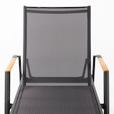 thumbnail of METRO PROFESSIONAL Espreguiçadeira Poza com função de inclinação e apoios de braços, alumínio/ teca/ textileno, antracite/ cinzento