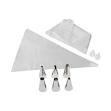 thumbnail of Set van 20 spuitzakken met 6 roestvrijstalen spuitmondjes en 3 plastic spuitmondjes, 32 cm, Zenker Smart Pastry