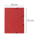 thumbnail of Exacompta  Cod. 55405E - Cartella 3 lembi stampata con elastici in cartoncino lustré 355 g/mq - 24x32cm rosso  - Confezione da  25 pz.
