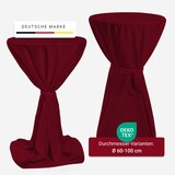 thumbnail of TexDeko Stehtischhusse Premium Bordeaux Ø 100cm mit Schleifenband