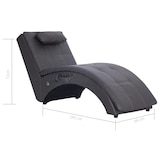 thumbnail of vidaXL Massage Chaiselongue mit Kissen Grau Kunstleder