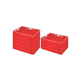 thumbnail of PROREGAL 8x Eurobehälter Fleischerkasten E1 | HxBxT 12,5x40x60cm | 25 Liter | Rot | Fleischerkiste, Fleischkiste, Metzgerkiste