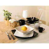 thumbnail of Excelsa servizio piatti 18 pezzi Eclipse ceramica bianco, nero e grigio