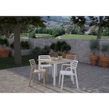 thumbnail of garbar WIND Set 4 Silla Con Brazos Interior, Exterior Blanco