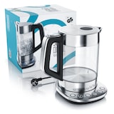 thumbnail of Arendo Wasserkocher 1,5 l, 2200 W, Edelstahl & Glas mit Basisstation, Temperatureinstellung 70° C - 100° C