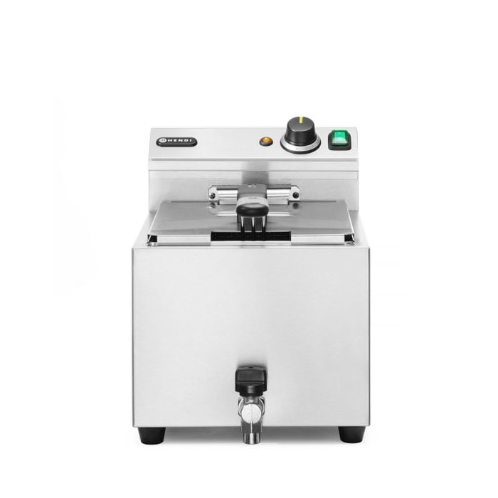 Friteuse XL Profi Line met aftapkraan, Handmatig, 10 L, 400 V, Profi Line, 10L, 400V/6600W, 300x680x(H)420mm by Hendi