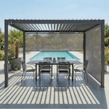 thumbnail of CRO Tenda laterale con binario per pergola bioclimatica in poliestere (30%) e PVC (70%) - per lato lunghezza 3,90 mt - colore antracite