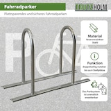thumbnail of Fahrradanlehnbügel 140 x 88 cm Stahl feuerverzinkt Ø 50 mm grau freistehend Fahrradständer Parker                        Typ U