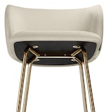 thumbnail of tectake Chaise de bar avec dossier LUANA aspect velours - crème/or, Lot de 6 - 405867