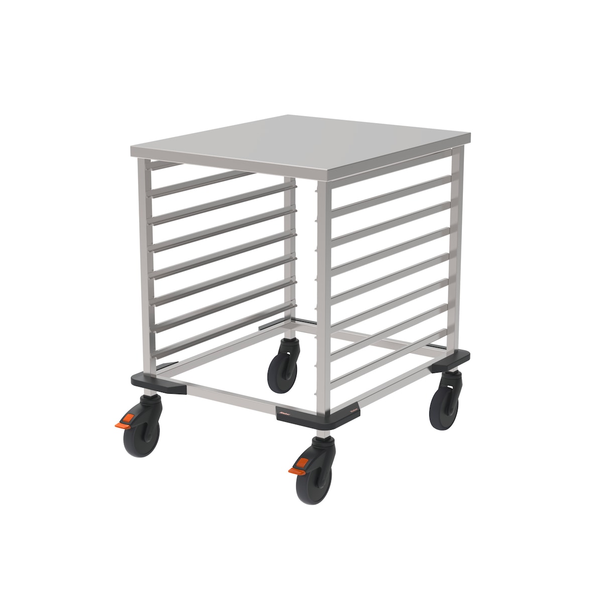 Rieber GN-Regalwagen 2/1 niedriger Wagen, 4 Stoßecken, 656 x 747 x 845 mm