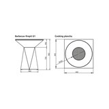 thumbnail of Gartenfeuerstelle, Grill mit Wok-Loch und Schutzhülle - G1 Corten