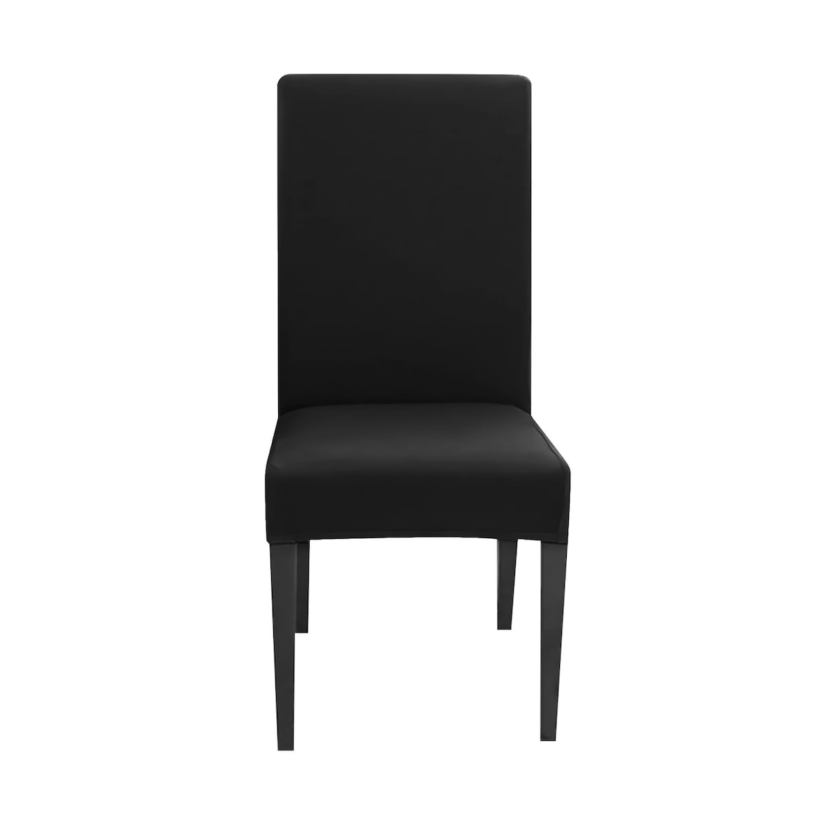 Intirilife 6x Elastische Stuhlhusse Stuhlüberzug in SCHWARZ mit 38 - 45 cm Sitzfläche und 45 - 65 cm Lehnenhöhe