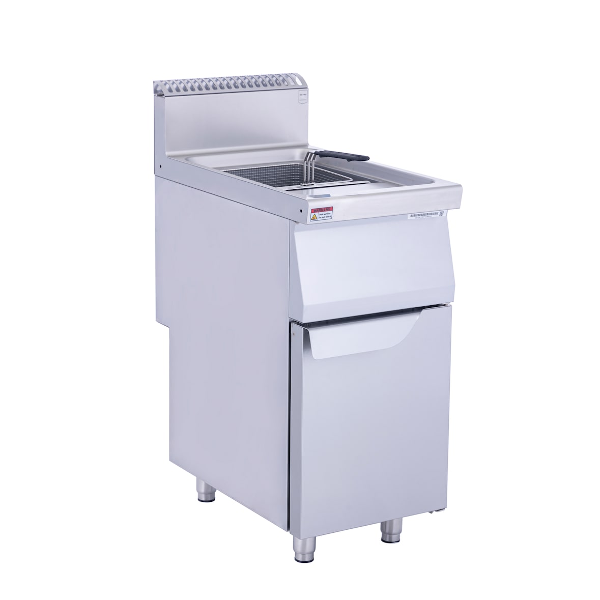 METRO PROFESSIONAL Gasfritteuse GGF1700, Edelstahl, 40 x 70 x 108.5 cm, 16 L, Piezozündung, silber