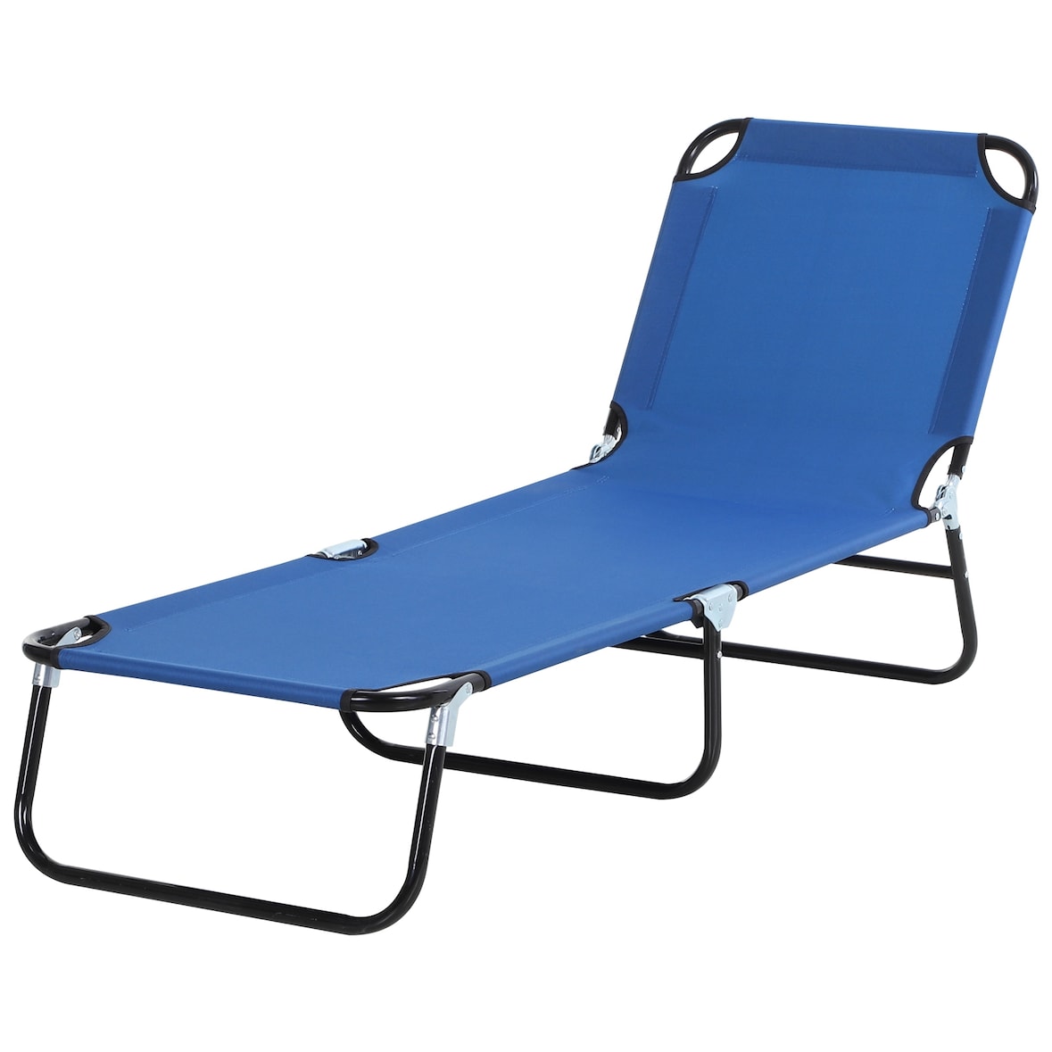 Tumbona Plegable Reclinable con Ángulo Ajustable de 5 Posiciones para Jardín Exterior Piscina Terraza Camping Carga 120 kg 188x56x28 cm