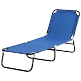 thumbnail of Tumbona Plegable Reclinable con Ángulo Ajustable de 5 Posiciones para Jardín Exterior Piscina Terraza Camping Carga 120 kg 188x56x28 cm