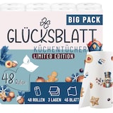 thumbnail of Küchentücher mit bedruckten Motiven, 48 Rollen á 45 Blatt, 3-lagige Küchenrollen, 100% Zellstoff