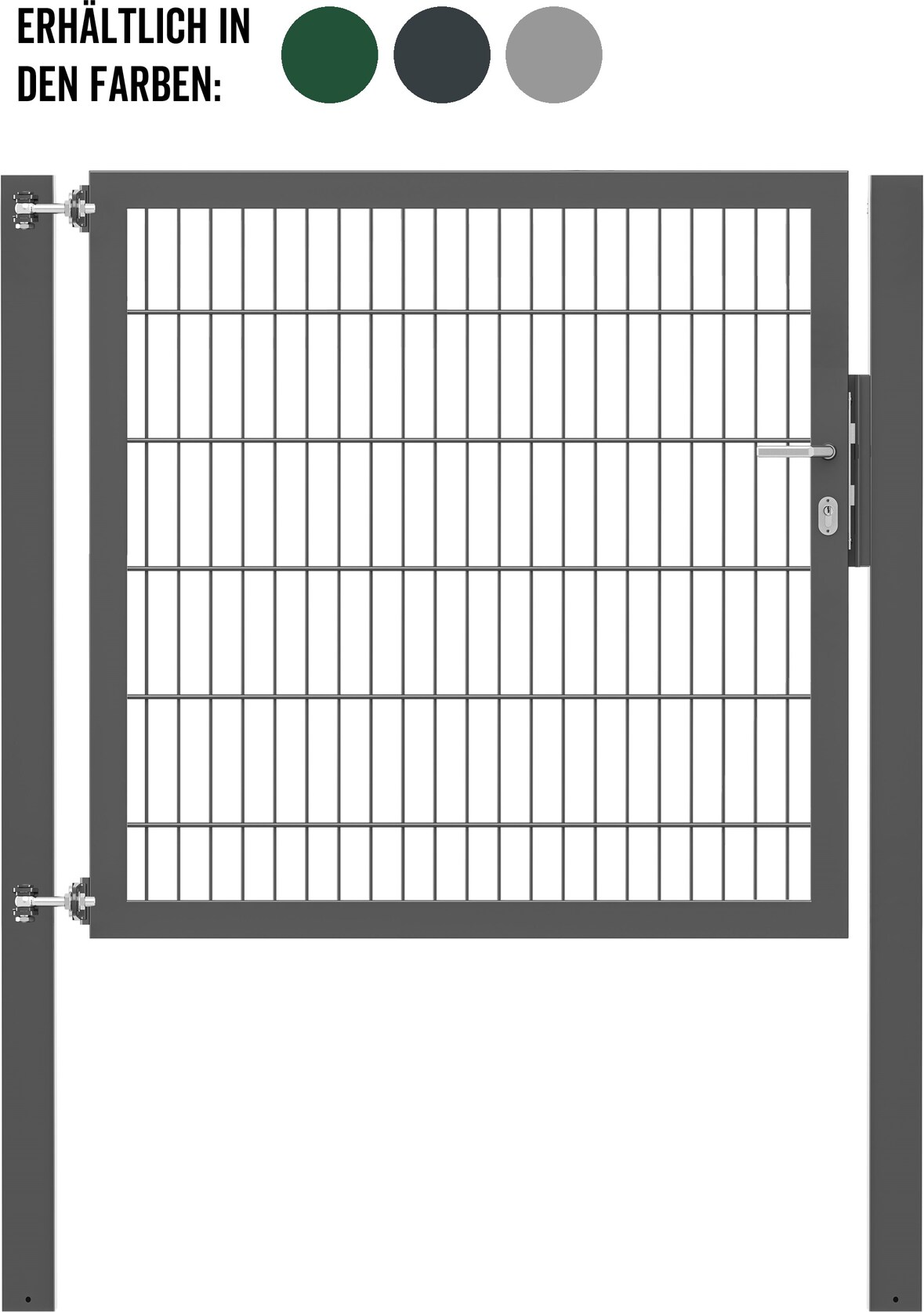 Alberts 635299 Einzeltor Flexo Plus mit Zubehör, feuerverzinkt, Breite 150 cm, Höhe 80 cm