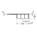 thumbnail of Villeroy&Boch Rechteckiges Spülbecken, Küchenspüle Subway Style 60 Stone White 100x51cm, Unterschrankbreite 60 cm
