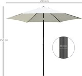 thumbnail of Outsunny Ombrellone da Giardino Φ263 Inclinabile Poliestere Anti UV