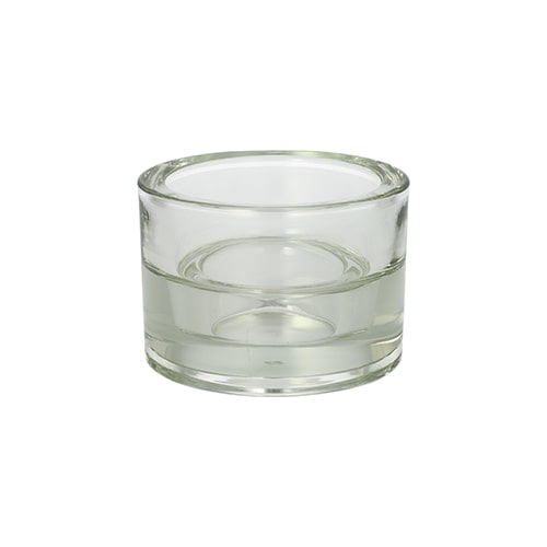 PAPSTAR, Kandelaar Glas Ø 8,2 cm · 5,7 cm transparant "2in1" voor theelichten en maxi theelichten