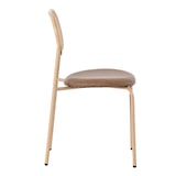 thumbnail of Esszimmerstuhl 4er Set 80x48x46 cm Rattan Rückenlehne PU Sitz Braun mit Metallbeinen ergonomischer Komfort pflegeleichtes Design
