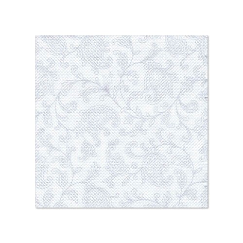 14 X 20 Servietten "ROYAL Collection" 1/4-Falz 25 cm x 25 cm weiss "Ornaments"