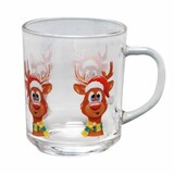 thumbnail of 6x Weihnachts Glastasse Glühwein Punsch Eddy Rentier 200ml Mikrowellengeeignet