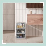thumbnail of Relaxdays Schrank Organizer 3er Set, stapelbare Kleiderschrank Aufbewahrungsboxen, 18 x 33,5 x 43,5 cm, ausziehbar, grau