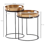 thumbnail of Beistelltisch FineBuy Sofatisch Set Metall Tabletttisch Couchtisch Tisch Rund