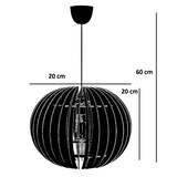 thumbnail of WellHome Deckenlampe 60cm in Schwarzem Design Esfera
