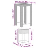 thumbnail of vidaXL 3-tlg. Gartenbar-Set mit Kissen Braun Poly Rattan