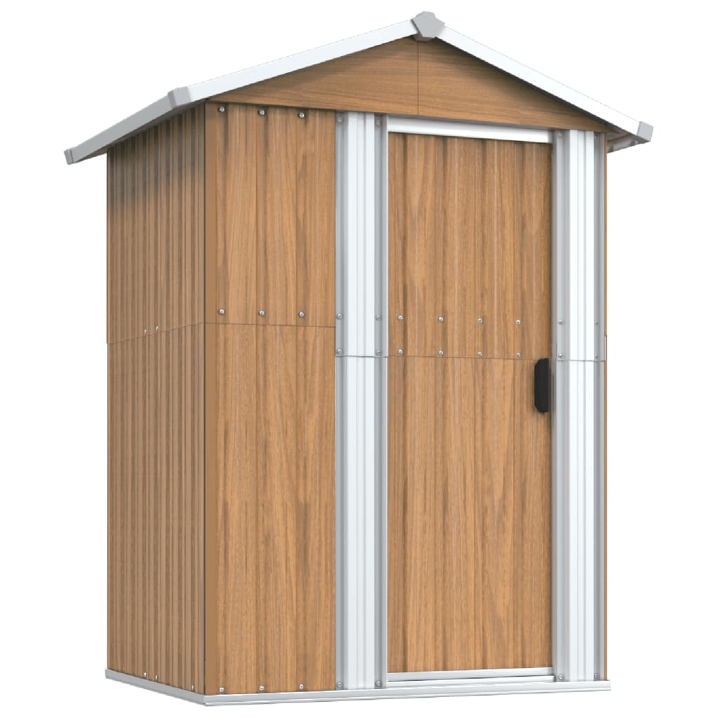 vidaXL Gartenhaus Braun 126x97,5x177 cm Verzinkter Stahl