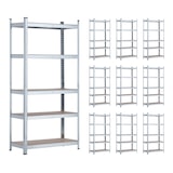 thumbnail of Megapack 10 Scaffalature Metalliche Modulari con 5 Ripiani 875kg 90x40x180cm Bianco 7house