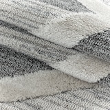 thumbnail of Teppich Esszimmer 3D Geometrisch Modern Waschbar Strapazierfähig Wohnzimmer Pflegeleicht Läufer Grau 80x250 cm – GENF von Kadima Design